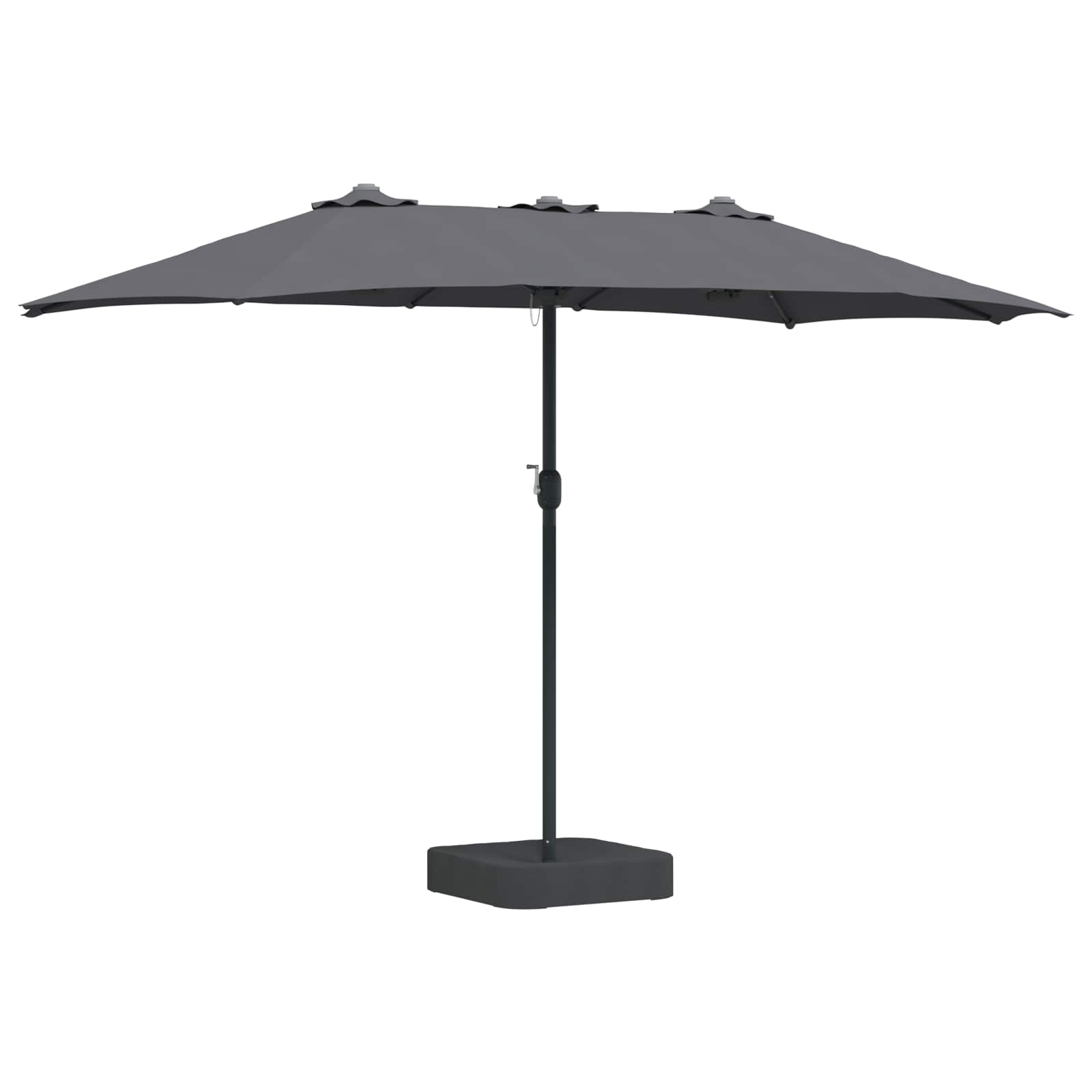 Vidaxl parasol de jardin anthracite 385 x 209 x 244 cm polyester