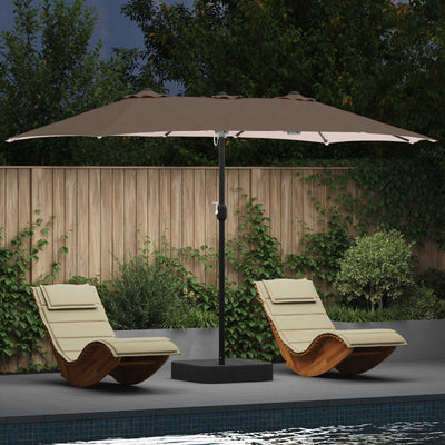 Vidaxx parasol de jardin taupe 385 x 209 x 244 cm polyester