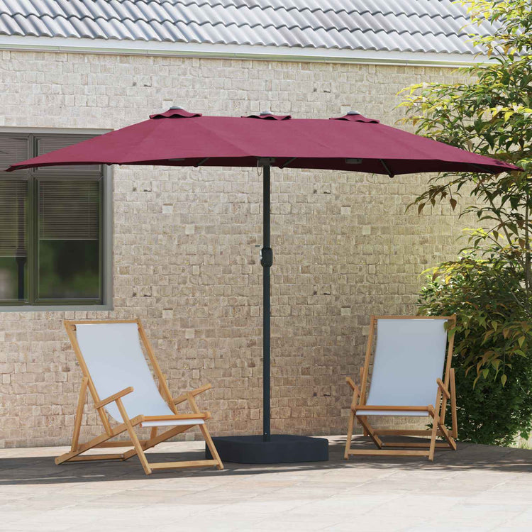 Vidaxx parasol de jardin rouge bordeaux 385 x 209 x 244 cm polyester