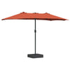 Vidaxxl parasol de jardin terre cuite 385 x 209 x 244 cm polyester
