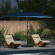 Vidaxxl parasol de jardin bleu azur 385 x 209 x 244 cm polyester