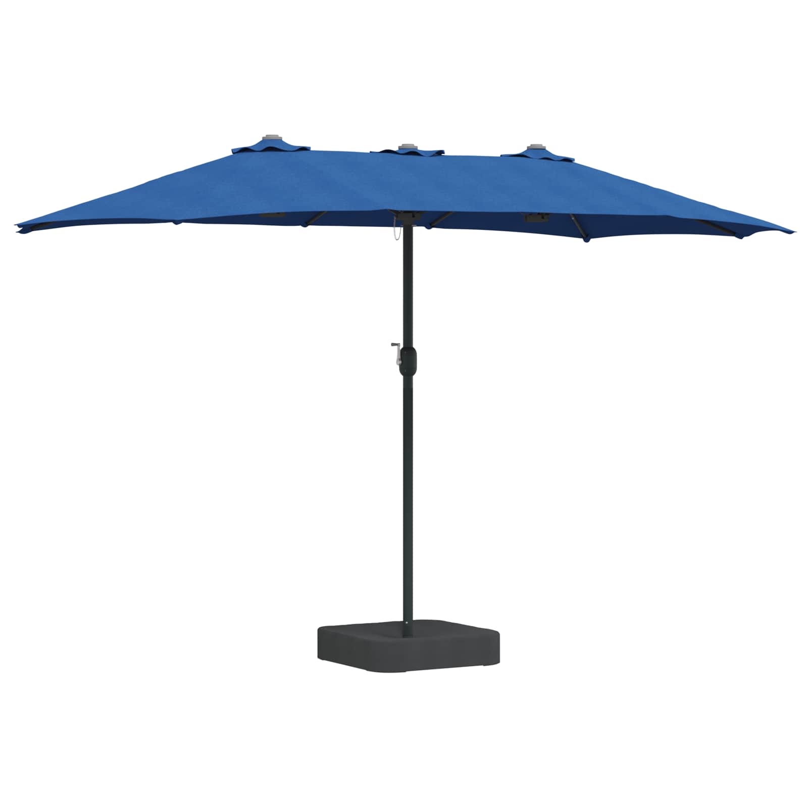 Vidaxxl parasol de jardin bleu azur 385 x 209 x 244 cm polyester