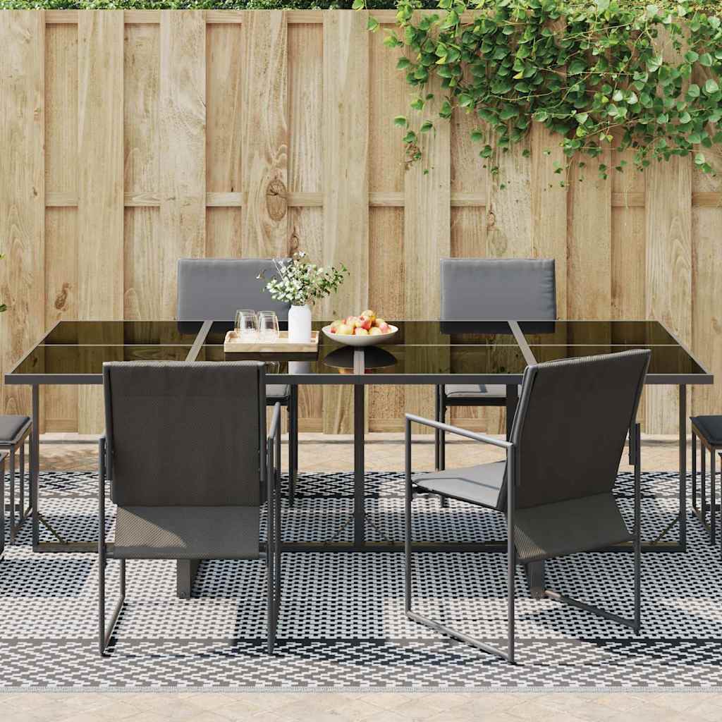 Vidaxx tapis extérieur chevron arakil noir et gris 600 x 250 cm