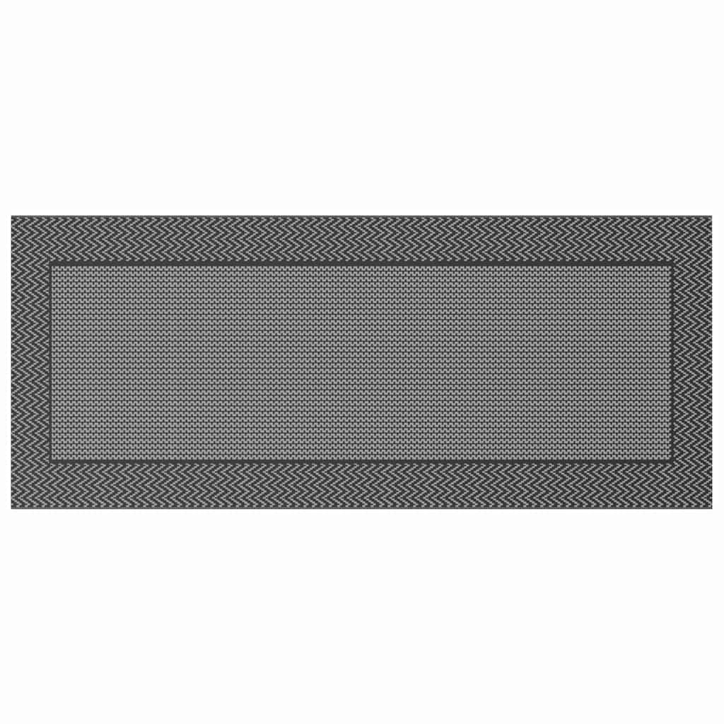 Vidaxx tapis extérieur chevron arakil noir et gris 600 x 250 cm