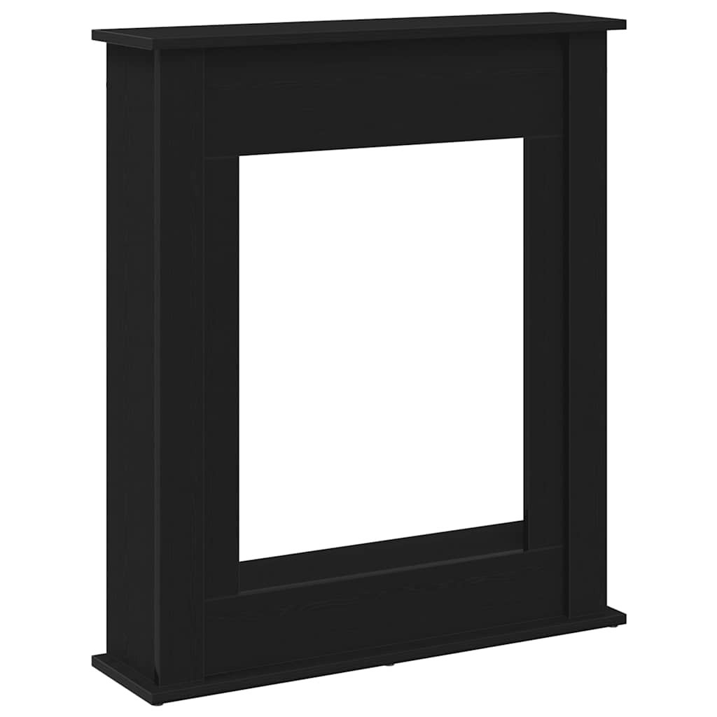 Vidaxx contour de cheminée chêne noir 75x20x87,5 cm bois d'ingénierie