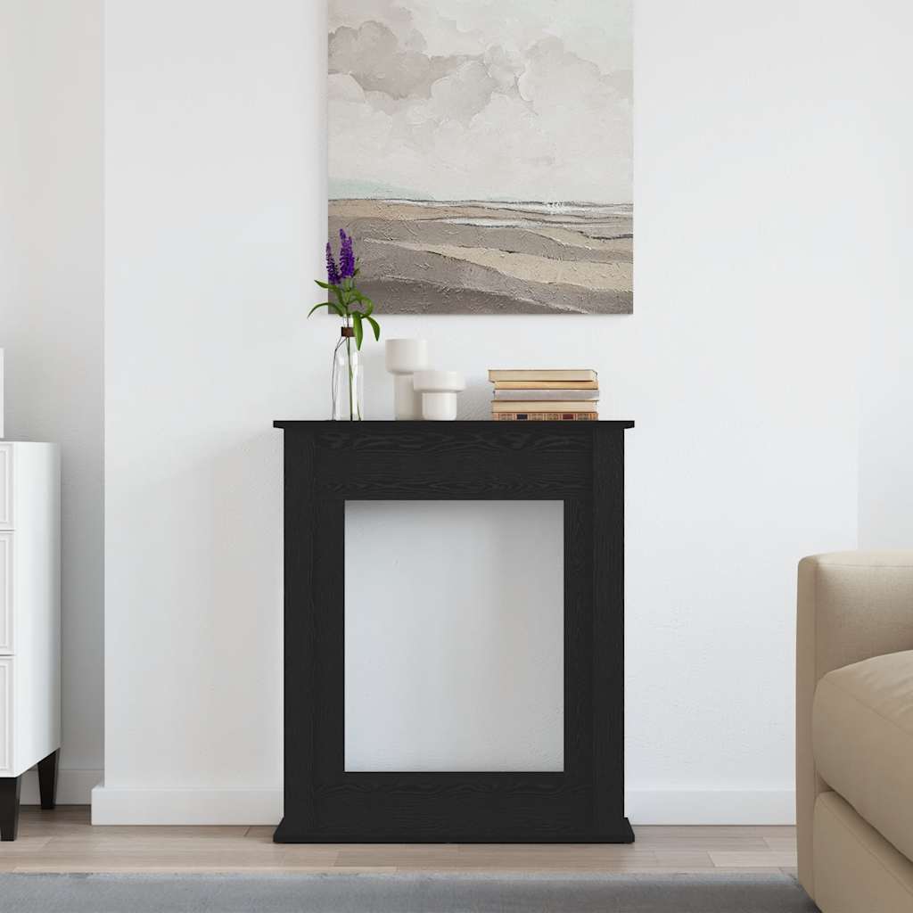 Vidaxx contour de cheminée chêne noir 75x20x87,5 cm bois d'ingénierie