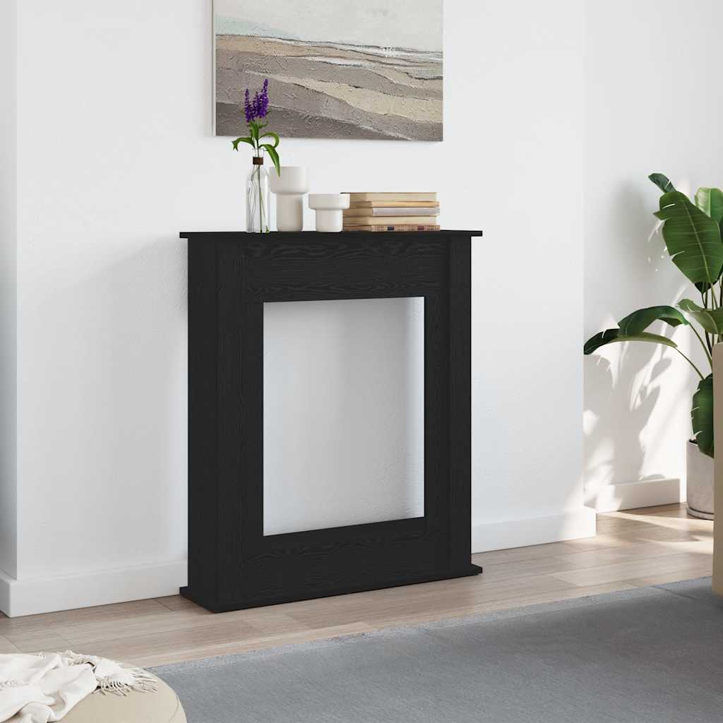 Vidaxx contour de cheminée chêne noir 75x20x87,5 cm bois d'ingénierie