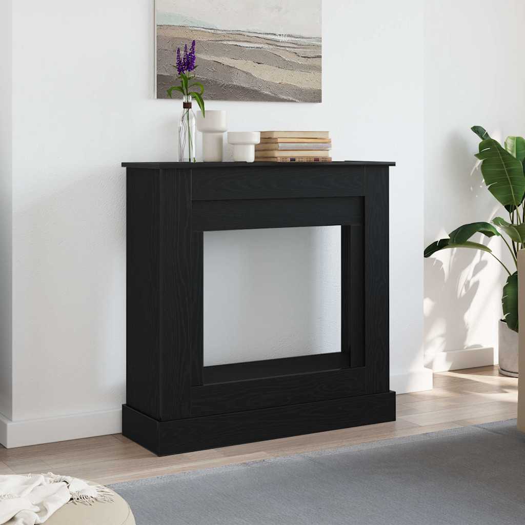 Habillage de cheminée Vidaxx 90x30x90 cm aggloméré chêne noir