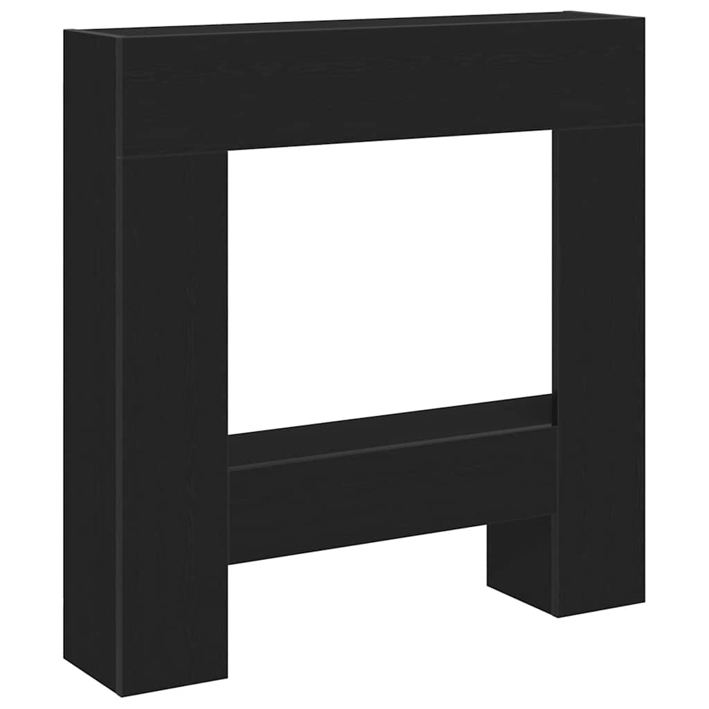 Vidaxx contour de cheminée 81x18x82 cm aggloméré chêne noir