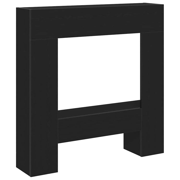 Vidaxx contour de cheminée 81x18x82 cm aggloméré chêne noir