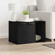VidaXL litière pour chat clôture chêne noir 60x40x40 cm bois d'ingénierie