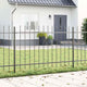 Vidaxl clôture de jardin 2 pcs gris 3,4 x 1,2 m acier enduit de poudre