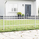 Vidaxl clôture de jardin 2 pcs blanc 3,4 x 0,6 m acier enduit de poudre