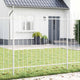 Vidaxl clôture de jardin 2 pcs blanc 3,4 x 0,8 m acier enduit de poudre