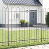 Vidaxl clôture de jardin 3 pcs gris 5,1 x 1,5 m acier enduit de poudre