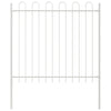 Vidaxl clôture de jardin 3 pcs blanc 5,1 x 0,8 m acier enduit de poudre