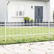 Vidaxl clôture de jardin 4 pcs blanc 6,8 x 0,6 m acier enduit de poudre