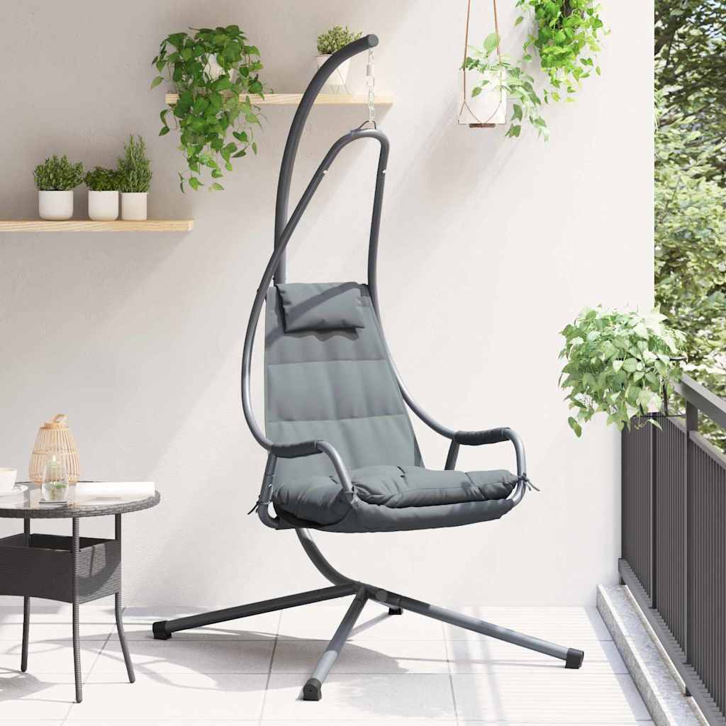 Vidaxl fauteuil oeuf suspendu anthracite 94 x 107 x 196,5 cm acier