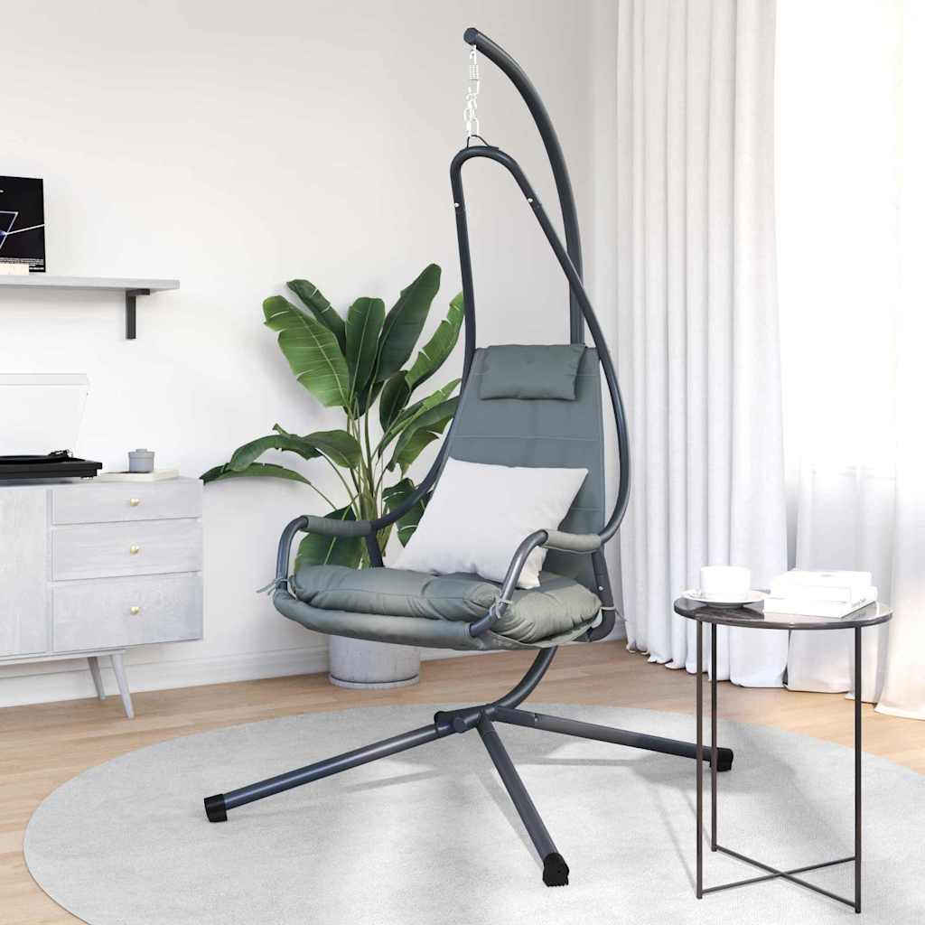 Vidaxl fauteuil oeuf suspendu anthracite 94 x 107 x 196,5 cm acier