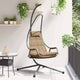Vidaxx fauteuil oeuf suspendu taupe 94 x 107 x 196,5 cm acier