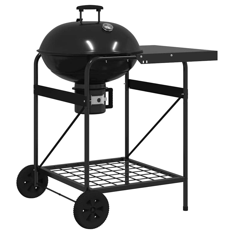 Vidaxx grill d'extérieur avec roue noir 91 x 71 x 107 cm métal