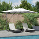 Vidaxl parasol sable 286 x 284 x 270 cm aluminium et polyester