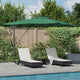 Vidaxx parasol vert 286 x 284 x 270 cm aluminium et polyester