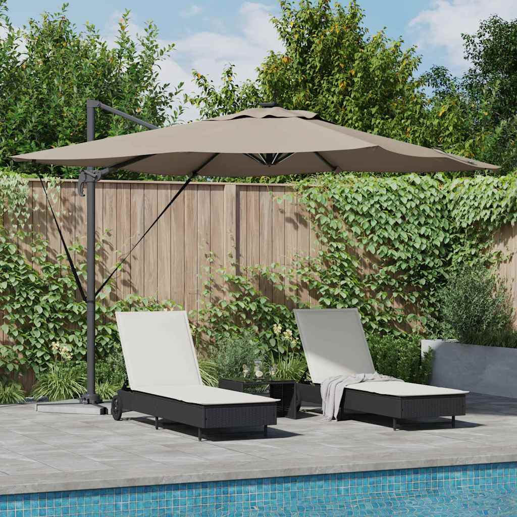 Vidaxx parasol taupe 286 x 284 x 270 cm aluminium et polyester