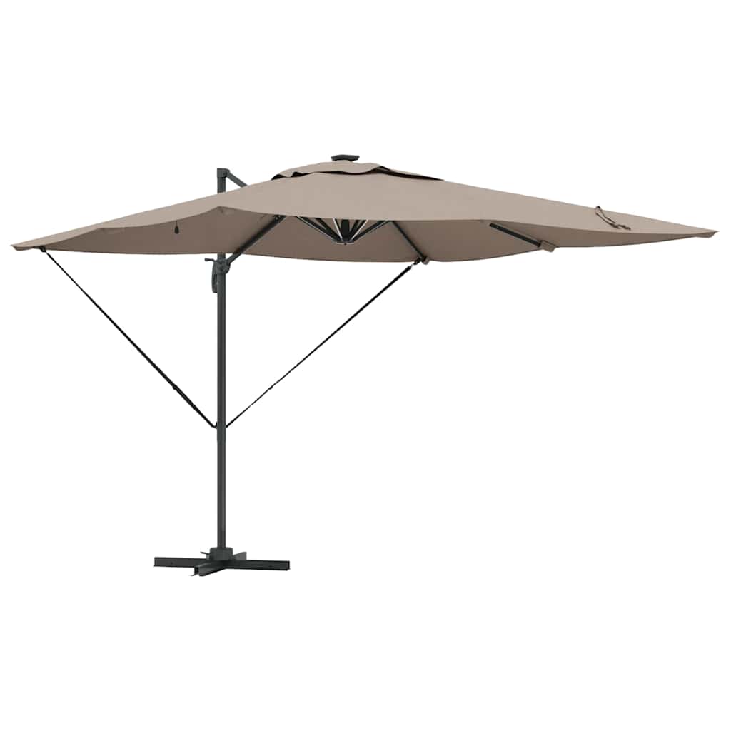 Vidaxx parasol taupe 286 x 284 x 270 cm aluminium et polyester