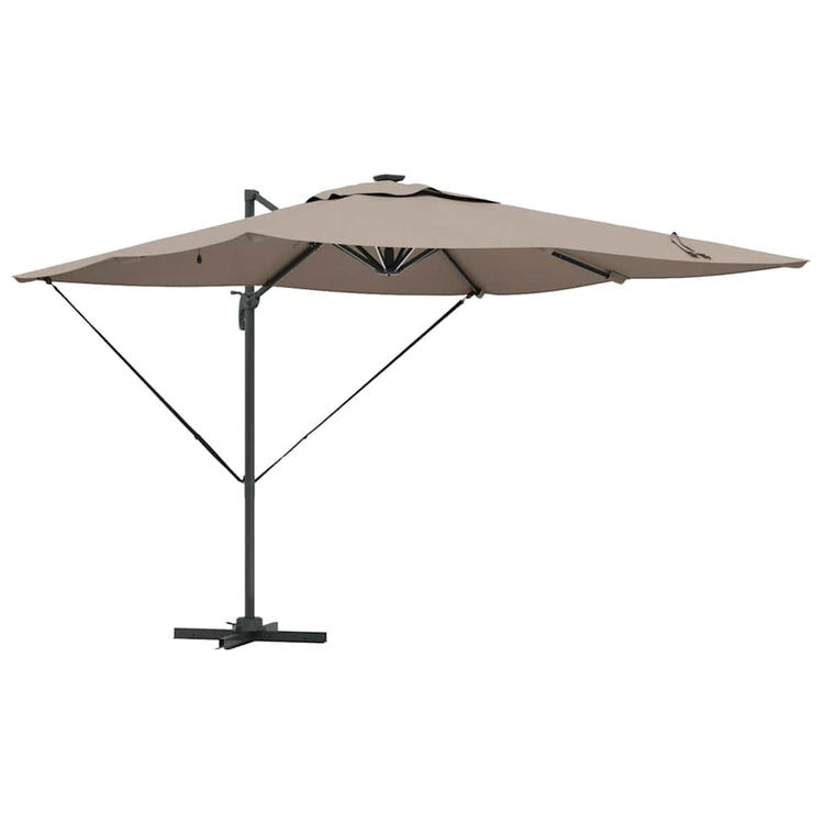 Vidaxx parasol taupe 286 x 284 x 270 cm aluminium et polyester