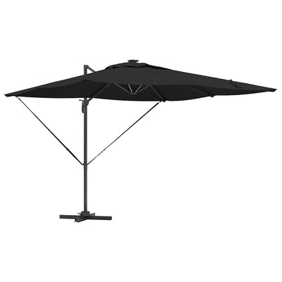 Parasol Vidaxx noir 286 x 284 x 270 cm aluminium et polyester