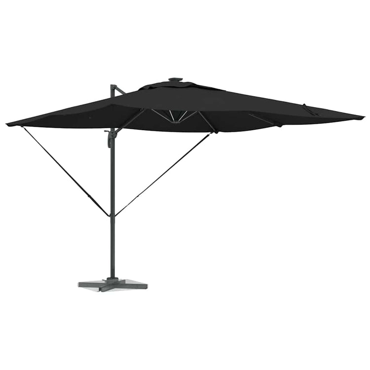 Parasol Vidaxx noir 286 x 284 x 270 cm aluminium et polyester