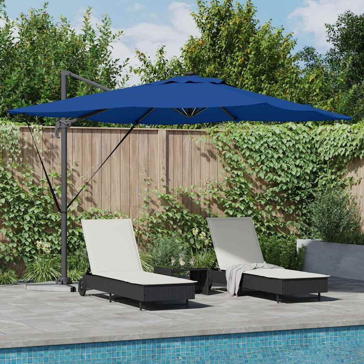 Vidaxx parasol bleu azur 286 x 284 x 270 cm aluminium et polyester