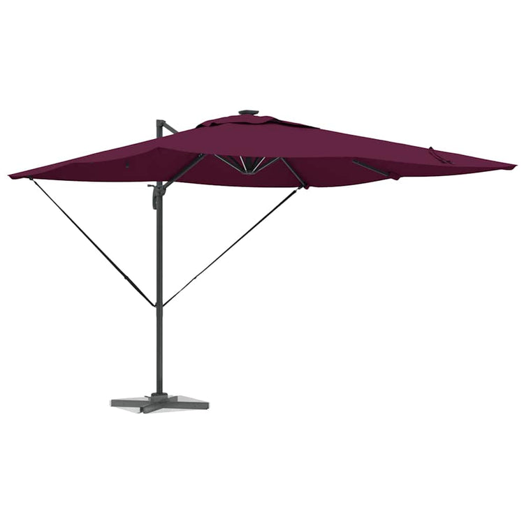 Vidaxx parasol rouge bordeaux 286 x 284 x 270 cm aluminium et polyester