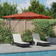 Vidaxx parasol terre cuite 286 x 284 x 270 cm aluminium et polyester
