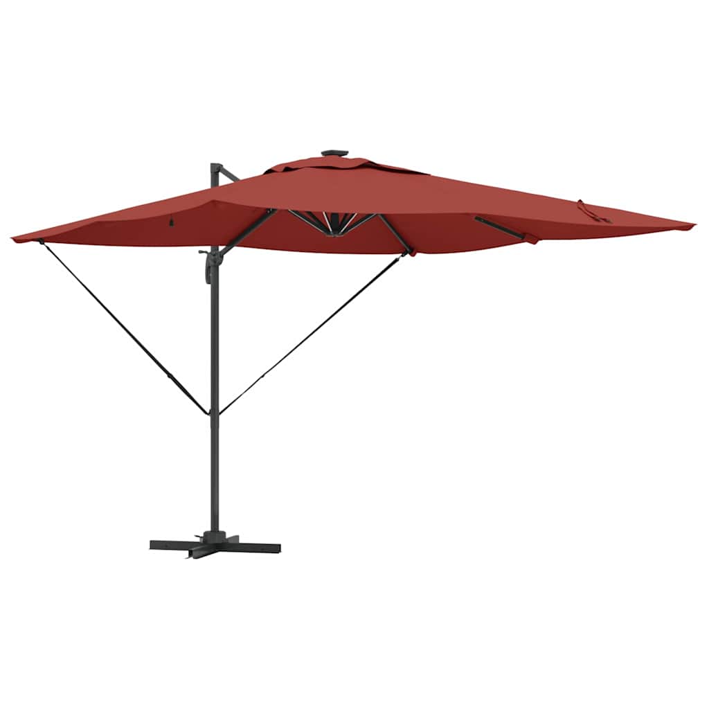 Vidaxx parasol terre cuite 286 x 284 x 270 cm aluminium et polyester