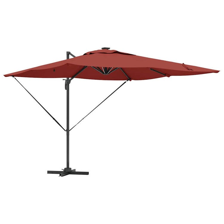 Vidaxx parasol terre cuite 286 x 284 x 270 cm aluminium et polyester