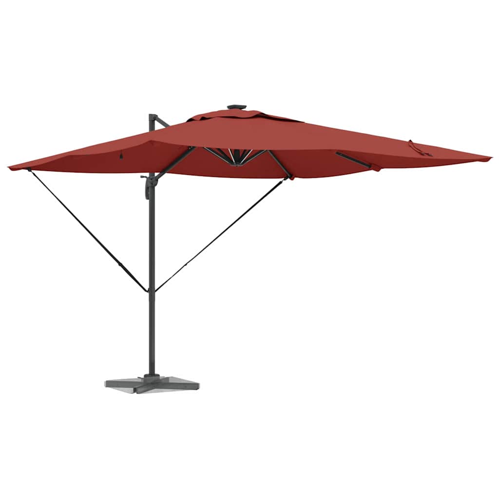 Vidaxx parasol terre cuite 286 x 284 x 270 cm aluminium et polyester