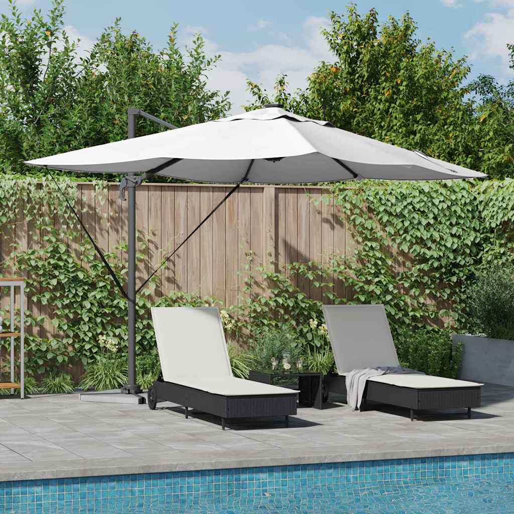 Parasol Vidaxx avec serrure sable 352 x 251 x 265 cm polyester et aluminium