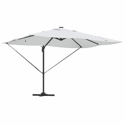 Parasol Vidaxx avec serrure sable 352 x 251 x 265 cm polyester et aluminium