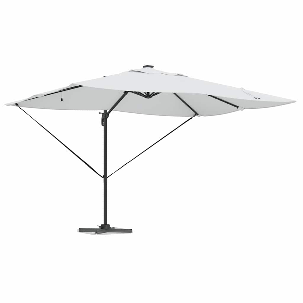 Parasol Vidaxx avec serrure sable 352 x 251 x 265 cm polyester et aluminium