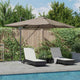 Vidaxx parasol taupe 352 x 251 x 265 cm polyester et aluminium
