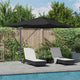 Parasol Vidaxx noir 352 x 251 x 265 cm polyester et aluminium