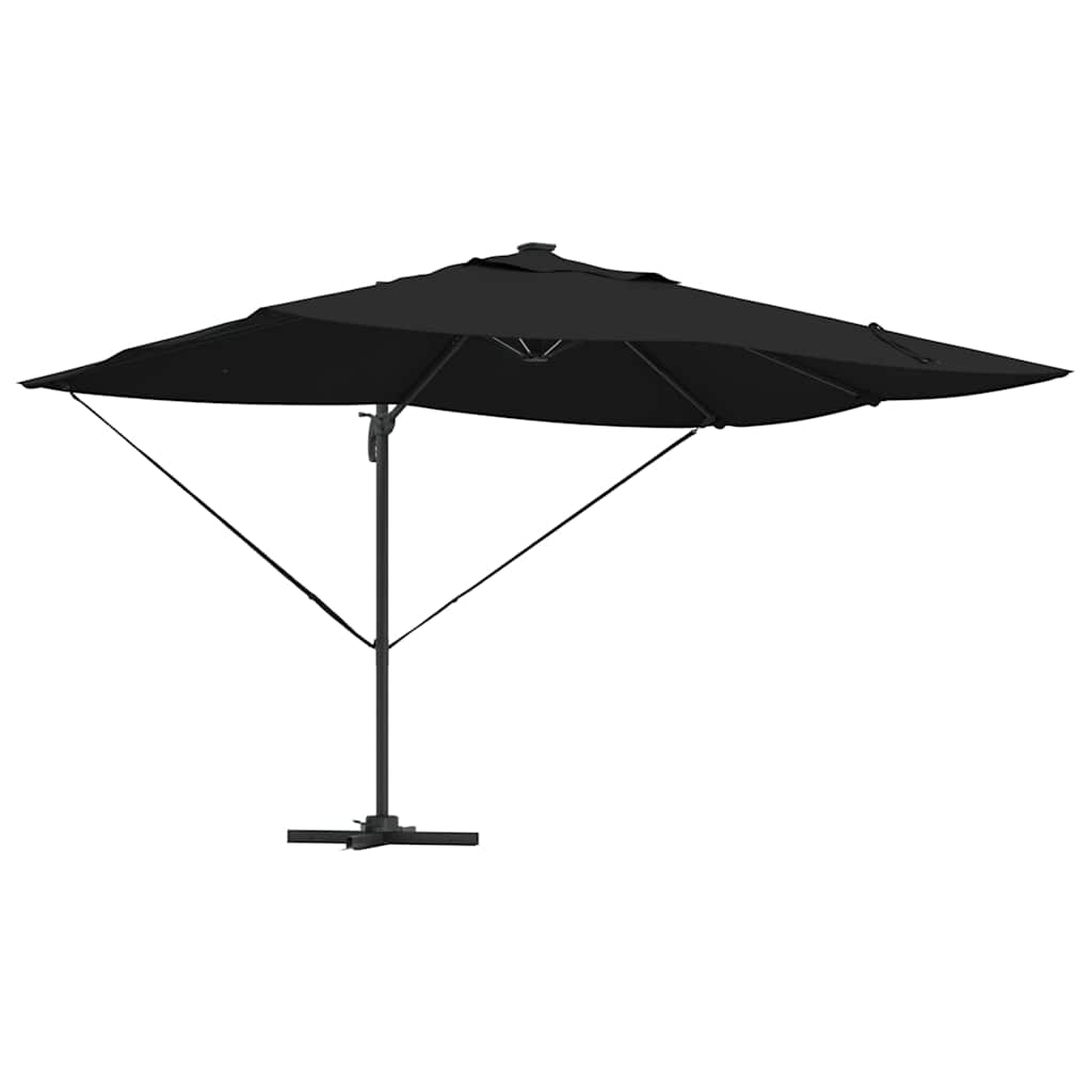 Parasol Vidaxx noir 352 x 251 x 265 cm polyester et aluminium