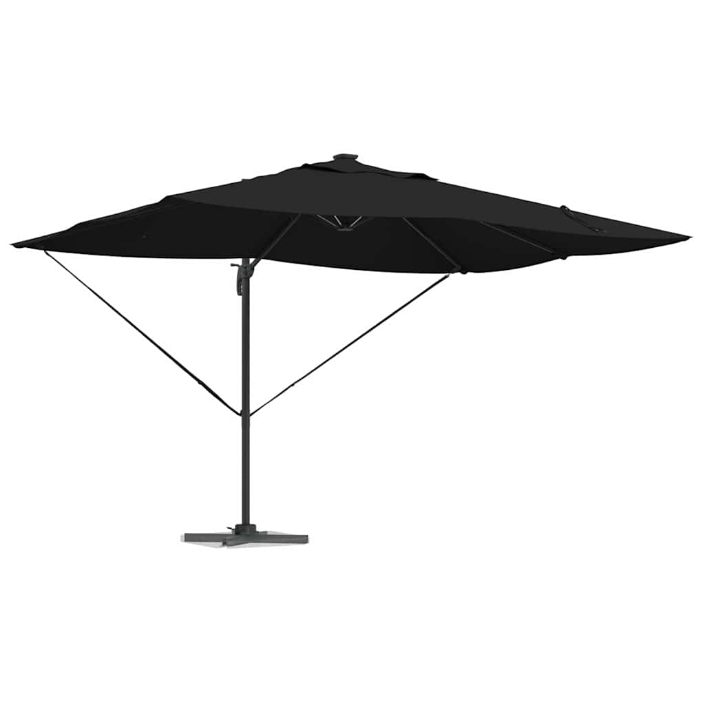 Parasol Vidaxx noir 352 x 251 x 265 cm polyester et aluminium
