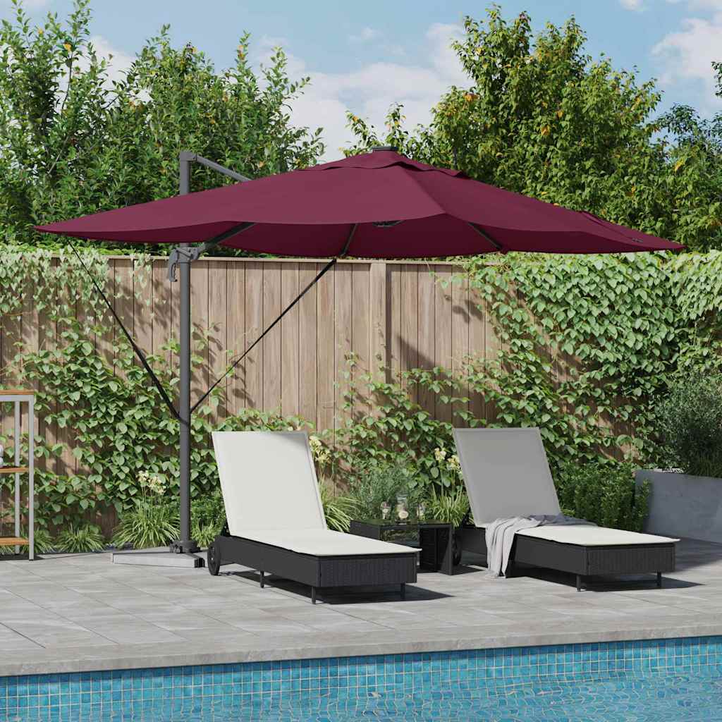 Vidaxx parasol rouge bordeaux 352 x 251 x 265 cm polyester et aluminium