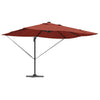 Parasol Vidaxx terre cuite 352 x 251 x 265 cm polyester et aluminium