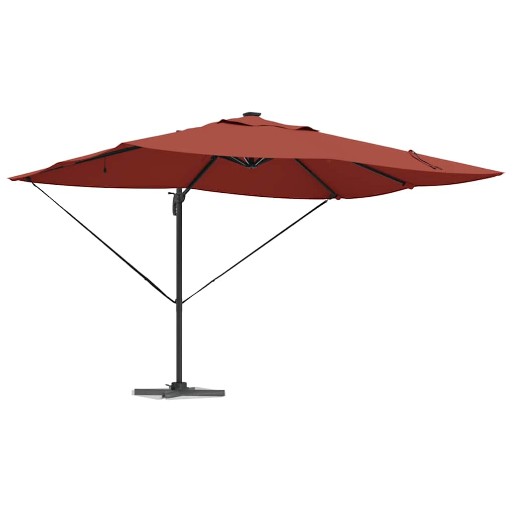 Parasol Vidaxx terre cuite 352 x 251 x 265 cm polyester et aluminium