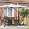 Vidaxx parasol roma beige 286 x 284 x 265 cm aluminium et polyester