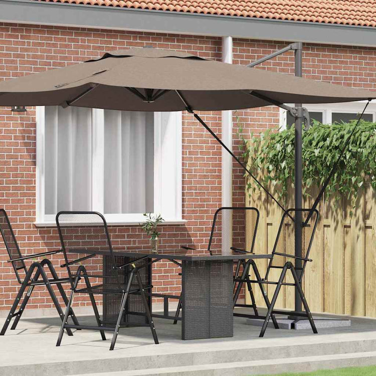 Vidaxx parasol roma taupe 286 x 284 x 265 cm aluminium et polyester
